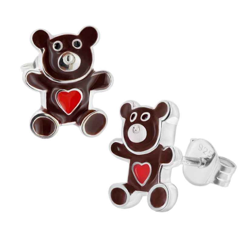 trendor 41647 Children's Earrings Silver 925 Teddy Bear 4260769416474
