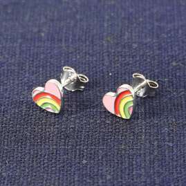 trendor 41669 Children's Earrings Silver 925 Heart Studs