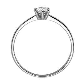 trendor 532453 White Gold Solitaire Ring