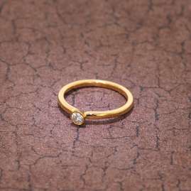 trendor 532494 Damen-Ring für Heiratsantrag 585 Gelbgold mit Diamant 0,15 ct