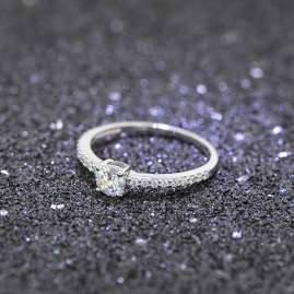 trendor 39362 Women's Engagement Ring White Gold 333 (8 ct) 19 Cubic Zirconias