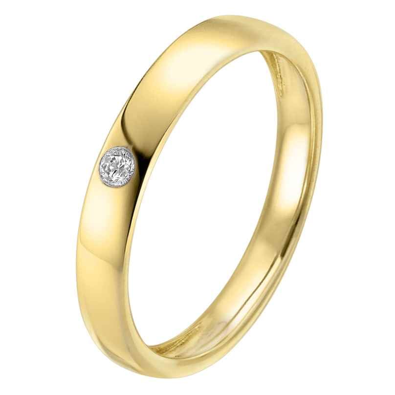 trendor 39405 Verlobungsring mit Brillant Gold 585 / 14 Karat