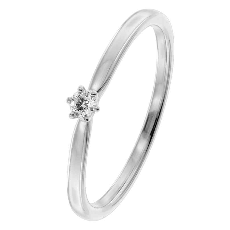 trendor 26932.005WG Ladies' Ring White Gold 585/14 ct. with 0.05 ct Diamond