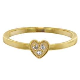trendor 41538 Women's Ring Gold 333/8K Heart with Cubic Zirconia
