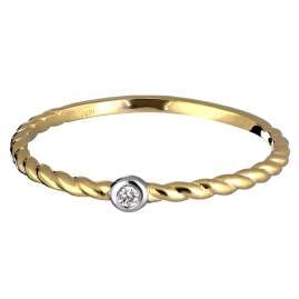 trendor 41566 Ladies' Ring Gold 585/14K Diamond Ring