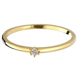 trendor 41570 Damen-Ring Gold 585/14K Diamantring