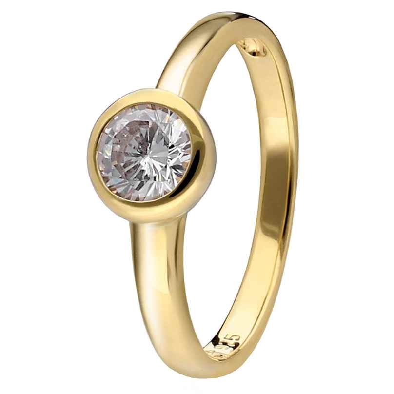 trendor 41632 Women's Ring Gold Plated Silver 925 Cubic Zirconia