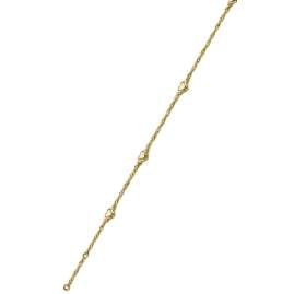 trendor 63270 Anklet 333 Gold with 3 Hearts