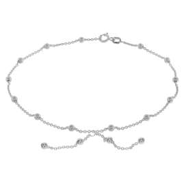 trendor 75656 Anklet with Pendants Silver 925