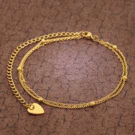 trendor 75888 Anklet Gold Plated Stainless Steel