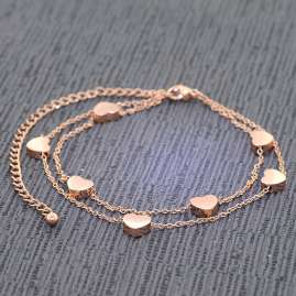 trendor 75896 Anklet Rose Gold Plated Stainless Steel