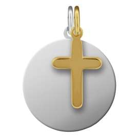 trendor 87684 Silber Gravur-Set Kreuz vergoldet