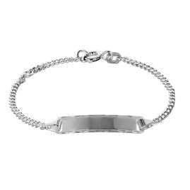 trendor 88667 Armband mit Namen Silber 925 Gravurband für Kinder 14/12 cm