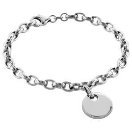 trendor 79381 Silver Bracelet with Engraving Plate