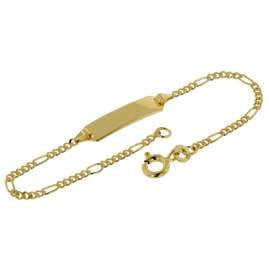 trendor 50453 Gravur-Armband für Kinder 333 Gold Armband mit Namen 14/12 cm