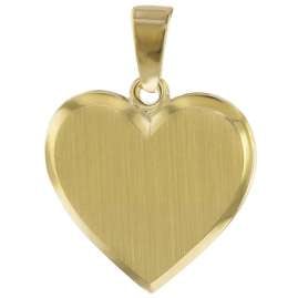 trendor 08612 Heart Engraving Pendant 16 mm Gold 585