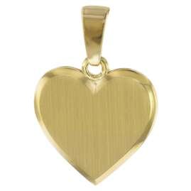 trendor 08613 Heart Pendant for Engraving Gold 585/14 K