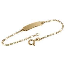 trendor 08654-14 Bracelet with Engraving 585 Gold for Kids Length 14 cm