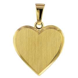 trendor 75105 Ladies Pendant Gold 333 / 8K Heart Engraving plate