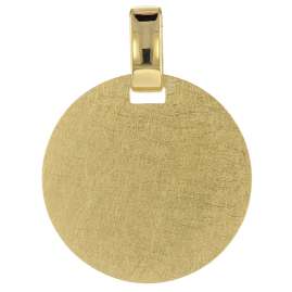 trendor 75115 Anhänger Gravurplatte 333 Gold Ø 18 mm