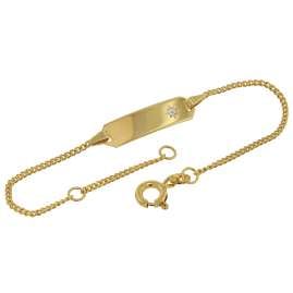 trendor 75245 Engraving Bracelet for Children Gold 333 (8 ct) Length 14/12 cm
