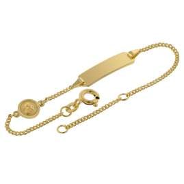 trendor 75493 Engraving Bracelet for Kids Gold 333 (8 ct) 14/12 cm