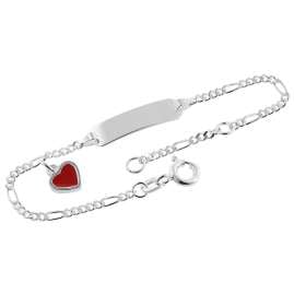 trendor 39528 Engraving Bracelet for Girls 925 Silver 14/12 cm