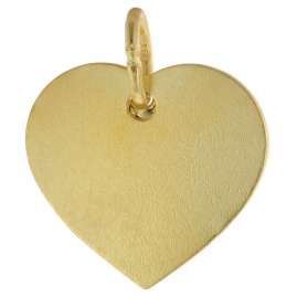 trendor 51052 Girls Engraving Plate 333 / 8K Gold Heart + Cubic Zirconia