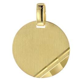 trendor 51756 Engraving Pendant For Men And Women Gold 585 / 14 kt Ø 16 mm