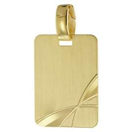 trendor 51800 Men's Pendant With Name Gold 333 / 8 Carat Engraving Plate