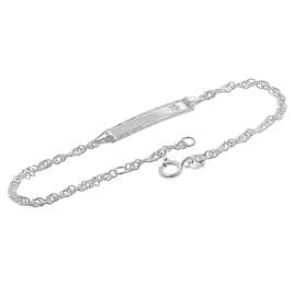 trendor 41067 Mädchen-Armband mit Namen 925 Silber Gravurband 19/17 cm