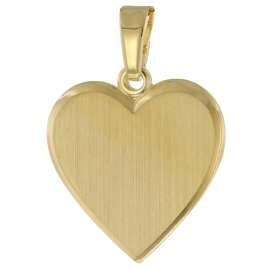 trendor 41193 Engraving Plate Heart Gold Plated Silver 925