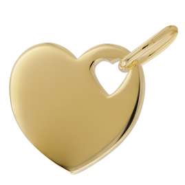 trendor 41225 Heart Pendant with Name Gold Plated 925 Silver Engraving Plate