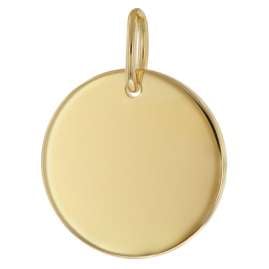 trendor 41221 Pendant with Name Gold Plated Silver 925 Engraving Plate Ø 17 mm