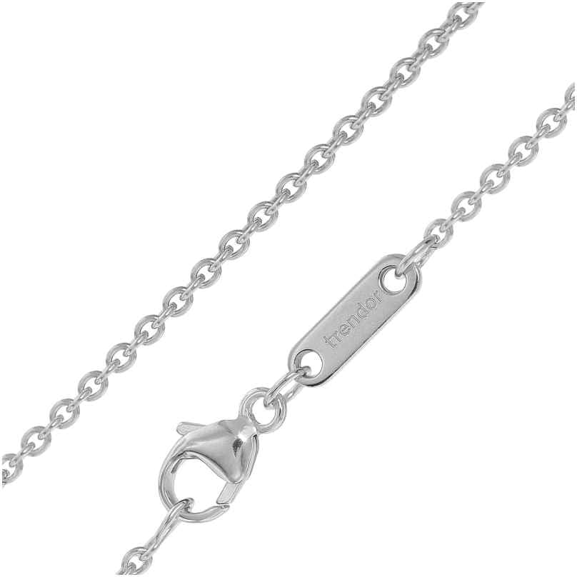 trendor 35902 Halskette für Damen Silber 925 Ankerkette 42/45 cm 4260435359029