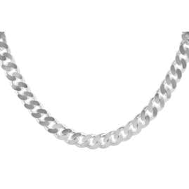 trendor 85888 Necklace for Men 925 Silver Curb Flat Width 6.9 mm