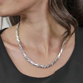 trendor 75586 Halskette für Damen Silber 925 Collier mit Zirkonias