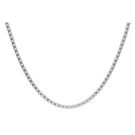trendor 75204 Box Chain Necklace White Gold 585 Thickness 1.2 mm