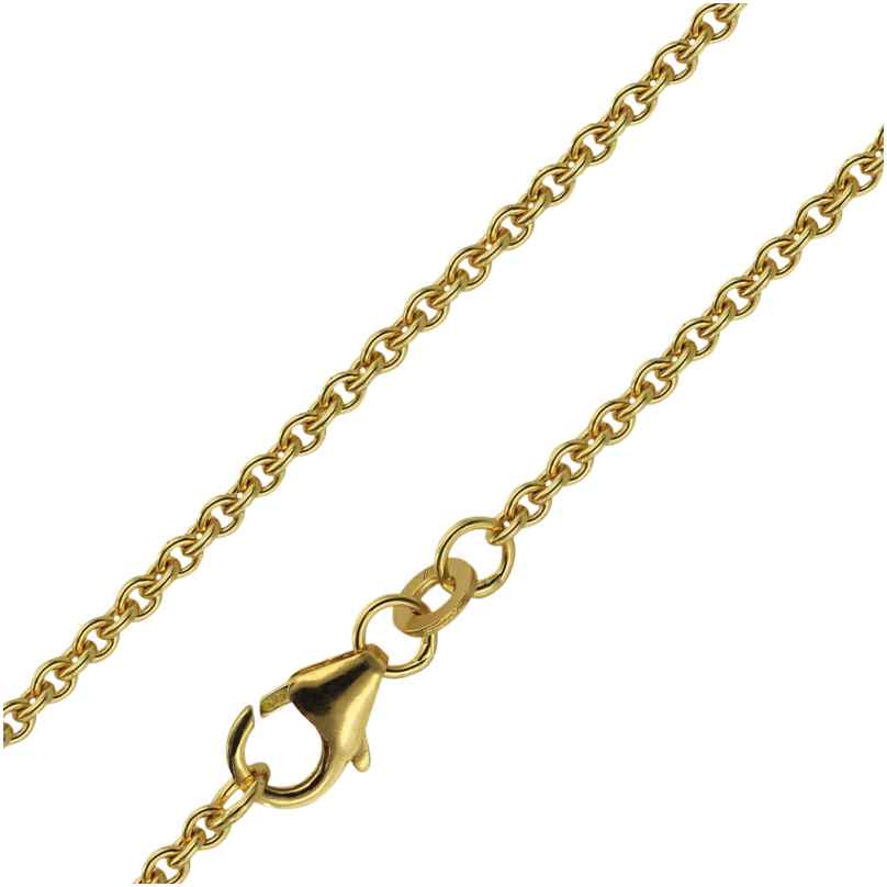trendor 75186 Necklace for Pendants 14 ct Gold 585 Anchor Chain