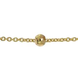 trendor 75198 Yellow Gold Ball Necklace 375 (9 ct) Round Anchor