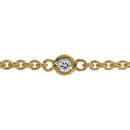 trendor 75300 Halskette Gold 375 (9 Karat) Ankerkette mit Zirkonias