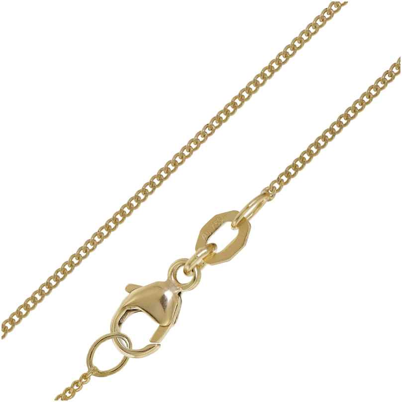 trendor 41857 Curb Chain Gold 750 / 18K Necklace For Pendants 1.1 mm Wide