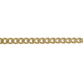 trendor 41857 Women's Necklace Gold 750 / 18K Flat Curb Chain 1.1 mm Wide