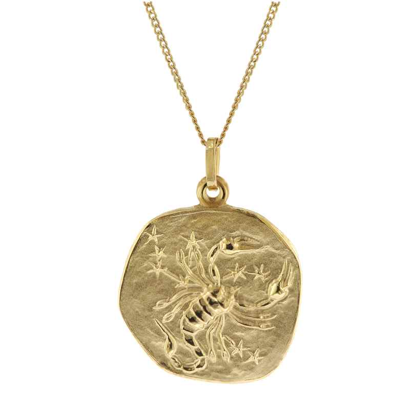 trendor 41960-11 Scorpio Zodiac Sign Ø 20 mm with 333/8K Gold Chain for Men