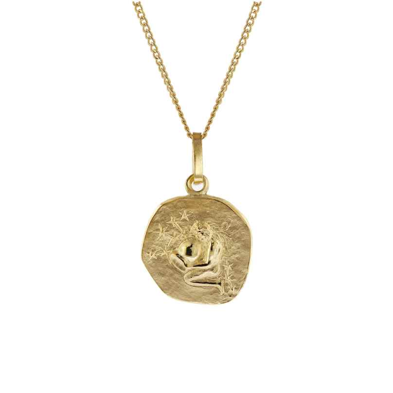 trendor 15022-02 Children's Necklace with Aquarius Zodiac Sign 333/8K Gold