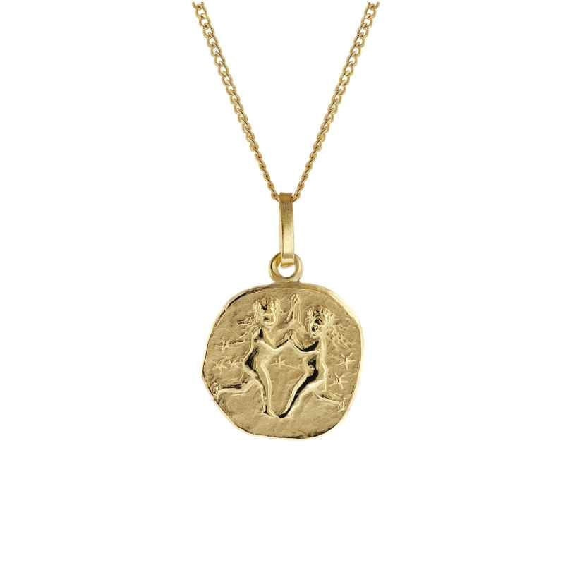 trendor 15022-06 Kinder-Halskette mit Sternzeichen Zwilling 333/8K Gold