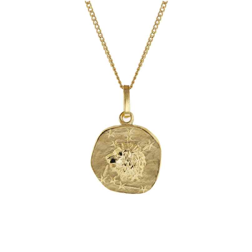 trendor 15022-08 Children's Necklace with Leo Zodiac Sign 333/8K Gold