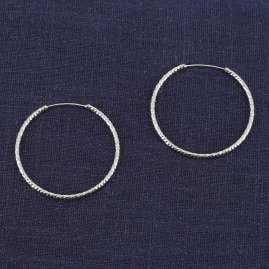trendor 15044 Hoop Earrings 925 Silver ⌀ 40 mm