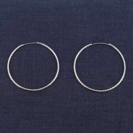trendor 15045 Hoop Earrings 925 Silver ⌀ 50 mm