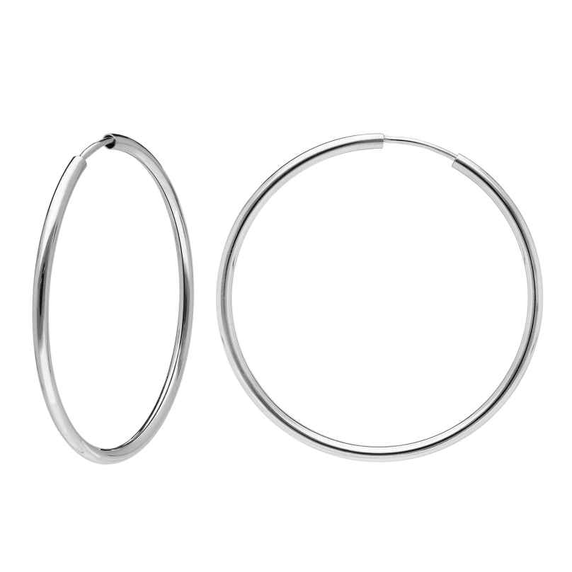trendor 15047 Hoop Earrings 925 Silver ⌀ 40 mm 4262408150473